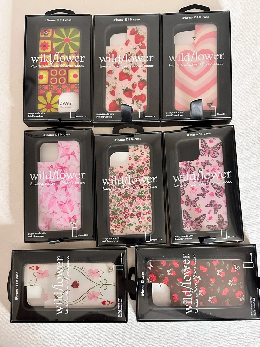 Lot of  8 Wildflower Limited Edition Phone Cases For iPhone 13 Or iPhone 14